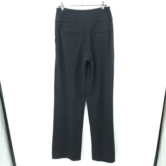 Diane Von Furstenberg Gavin Pants Wide Leg Stretch Ponte Mid-Rise 6 Black - Picture 3 of 16
